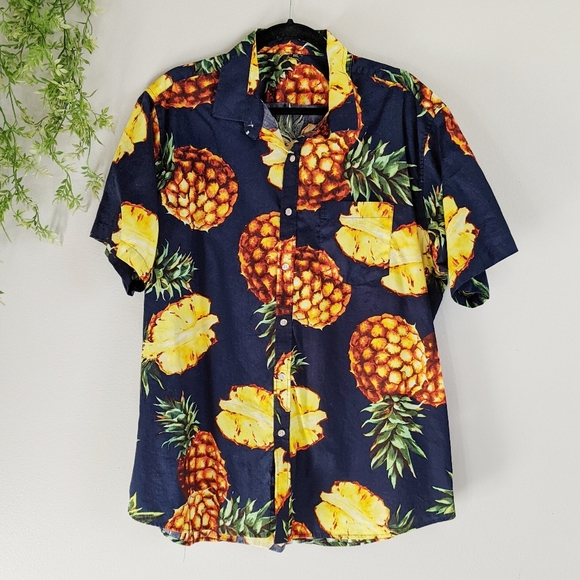 Hawaiian Other - Summer Pineapple Hawaiian Button Up XXL